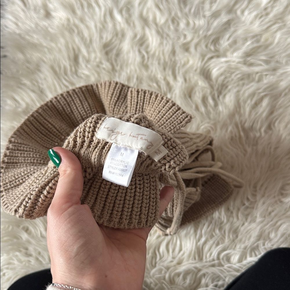 Tan Ribbed Knit Tube Top - Picture 4 of 4